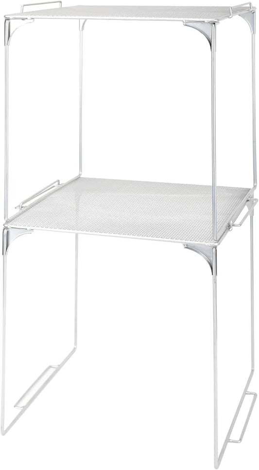 2 Shelves Locker Organizer, Grey, School, Office, Home Use