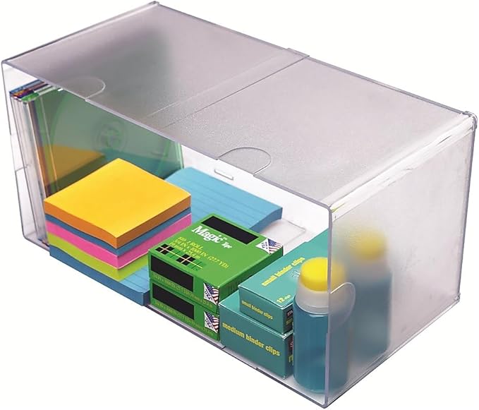 deflecto 350501 Desk Cube, Double Cube, 12 x 6 x 6