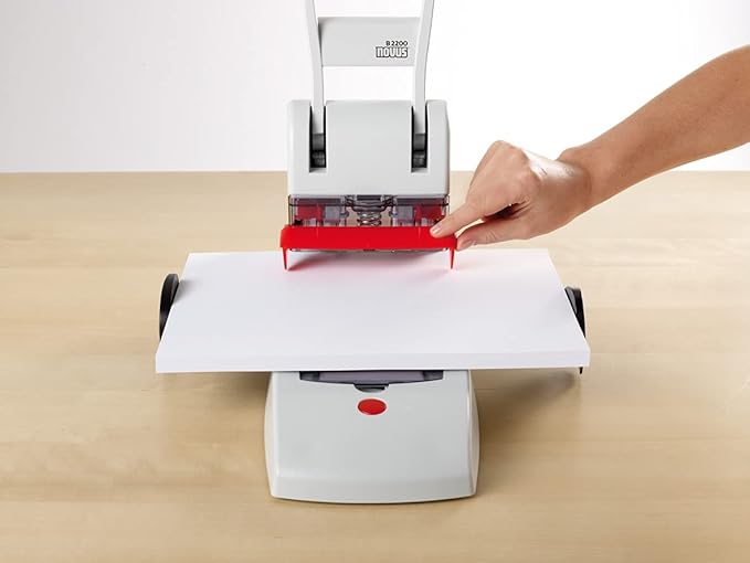 Novus B 2200 200 Sheet Capacity Block Punch and Heavy Duty Hole Punch - Light Grey