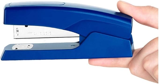 Liudan Thickened Handle Stapler, Creative Hand Stapler, Classic Standard Desktop Stapler, 20 Page Capacity, Blue, School Office Stapler