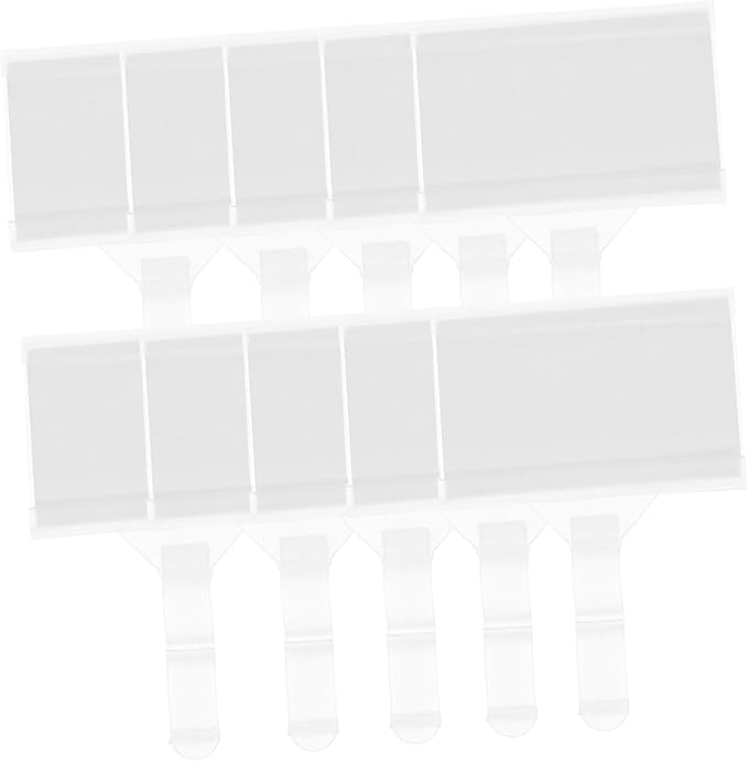 GLEAVI 40pcs Plastic Wire Rack Labels for Pricing Holders for Baskets and Shelves Easy to Attach and Price