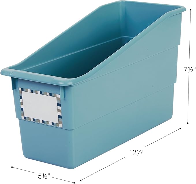 Really Good Stuff Durable Book and Binder Holder - 6 Pack, 5.25" x 12.5" x 7.5", Classroom Organization & Decor