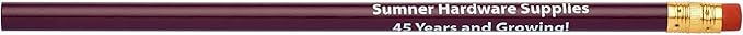 Pencil Guy Promotional Personalized Imprinted Purple Round Pencils 144 to a box. 19 color(s) to choose from!