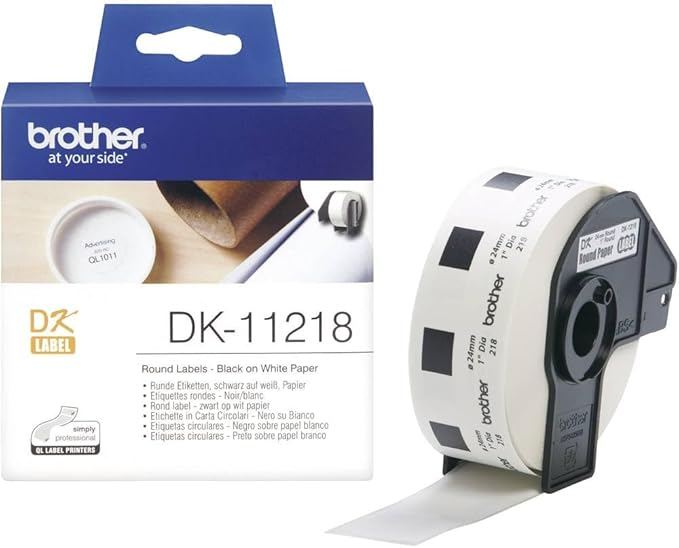 BROTHER Label Roll, White, Standard Yield