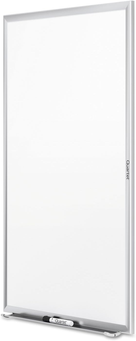 Quartet Dry Erase White Board 48"W x 36"H Non-Magnetic Whiteboard, Total Erase, Silver Aluminum Frame (S534)