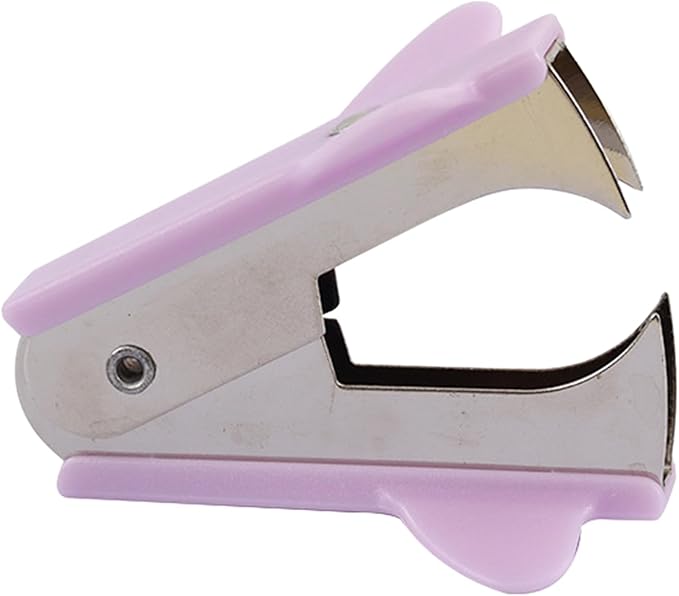Staples Remover, Professional Efficient Pinch Jaw Ergonomic Design Staples Puller Tool for Office School and Home (Purple)