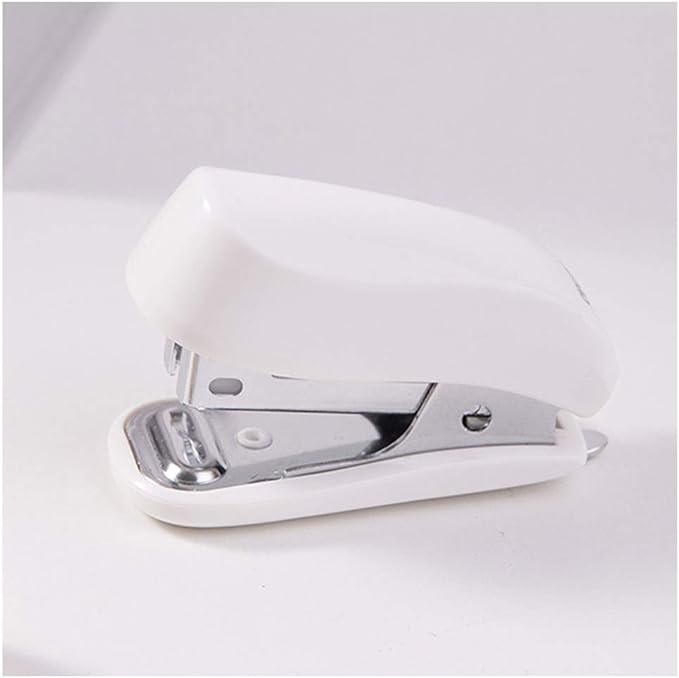 Stapler Mini Desktop Stapler, Blue Stapler, Desktop Stationery, Compact, 12 Hold Pages Paper, Student Supplies (White) Office Stapler (Color : B)