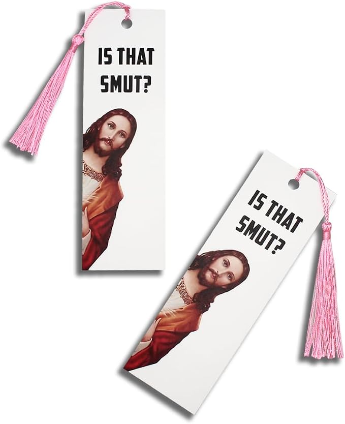 Peeking Jesus is that Smut? Bookmark (Thick 1 Piece Pink)