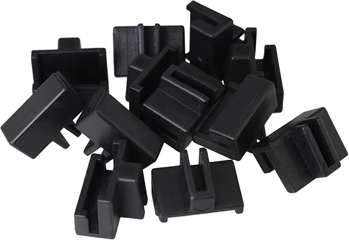 12PCS File Cabinet Rails Hanging File Rail Clips Specialty Storage Black File Folder Plastic Rail Clip Drawer Sides Black File Rails Hanging File Rail Clips