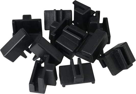 12PCS File Cabinet Rails Hanging File Rail Clips Specialty Storage Black File Folder Plastic Rail Clip Drawer Sides Black File Rails Hanging File Rail Clips