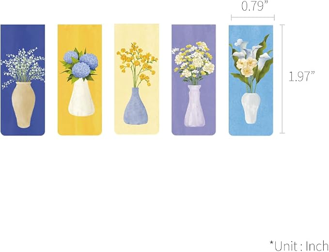 Magnetic Bookmarks Set - A (Olivia's Flowers Ver.2)