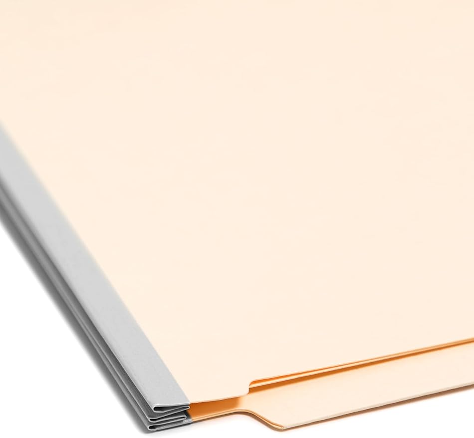 Smead Pressboard End Tab Classification File Folder, 2 Dividers, 2" Expansion, Legal Size, Manila, 10 per Box (29835)