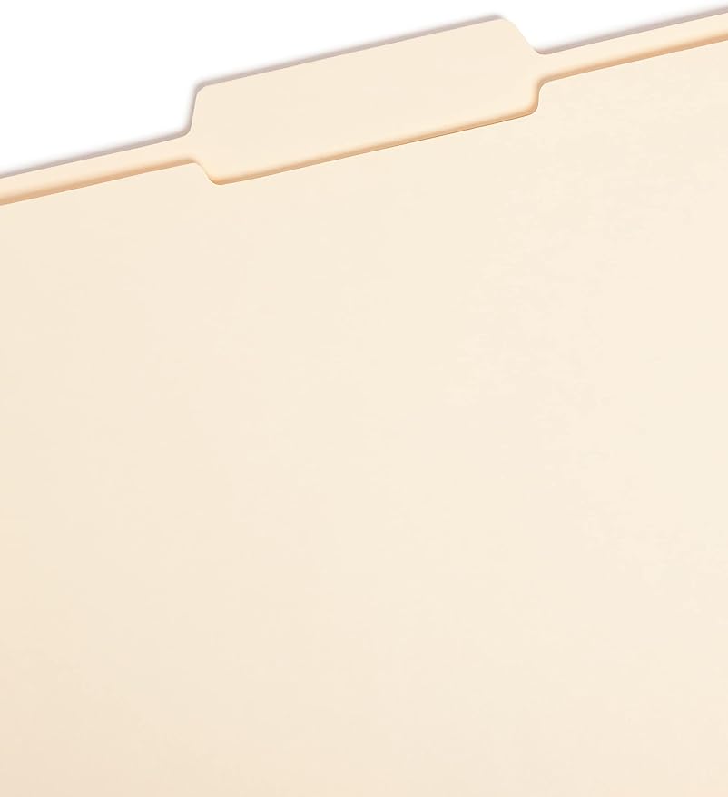 Smead File Folder, Reinforced 1/3-Cut Tab, Center Position, Letter Size, Manila, 100 per Box (10336) (Pack of 2)