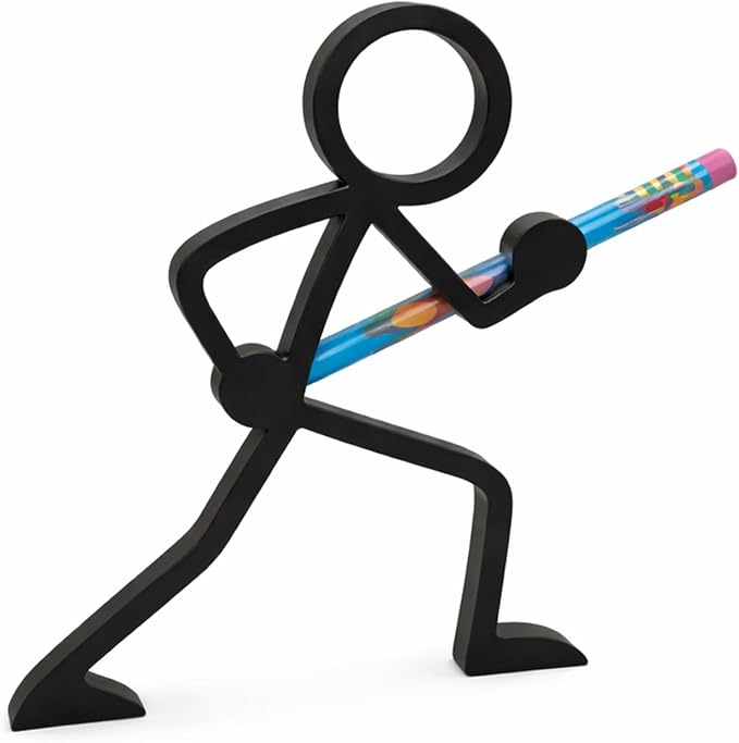 3D Printed Humanoid Pose Pencil Holder, Creative Pencil Stand Desk Organizer, Fun Cute Office Decor for Home School (Infantry)