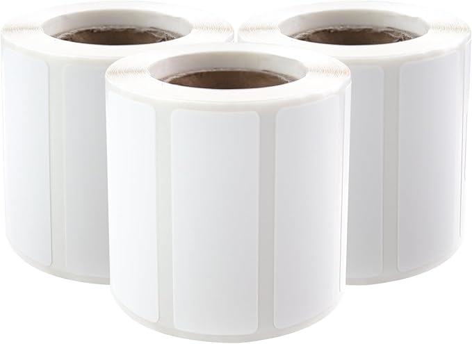 PUQU 40x20mm Direct Thermal Sticker Labels, Self-Adhesive All-Purpose Label Maker Tape, Compatible with AQ Series Label Printer, Refills Standard Laminated Office Labeling, 6 Rolls, 1920 Labels