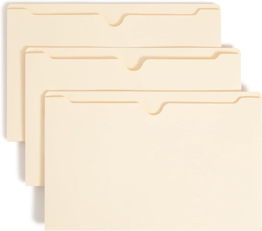 Smead File Jacket, Reinforced Straight-Cut Tab, 2" Expansion, Legal Size, Manila, Value Filing Pack of 50