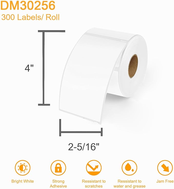(3600 Labels/3-Proof 1" Core) Labelebal Replacement for DYMO 30256, 2-5/16" x 4"(59 mm x 101 mm) Direct Thermal Labels Postage Address Shipping Labels Compatible for DYMO & Rollo & Zebra Printer