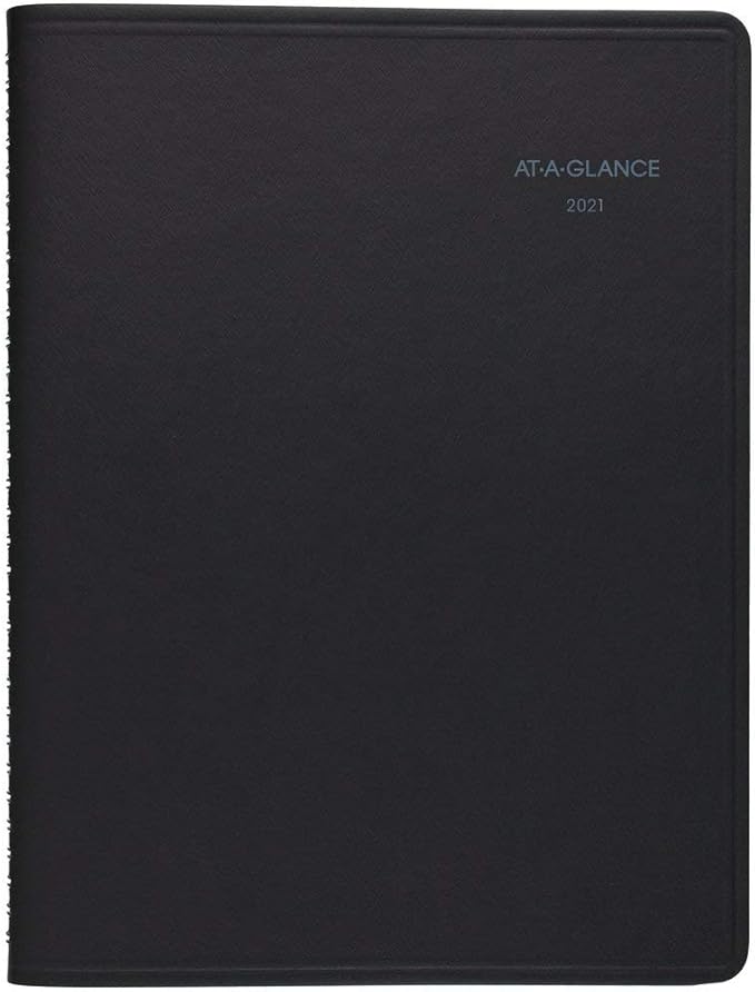 2021 Weekly & Monthly Appointment Book & Planner by AT-A-GLANCE, 8-1/4" x 11", Large QuickNotes, Black (769500521)