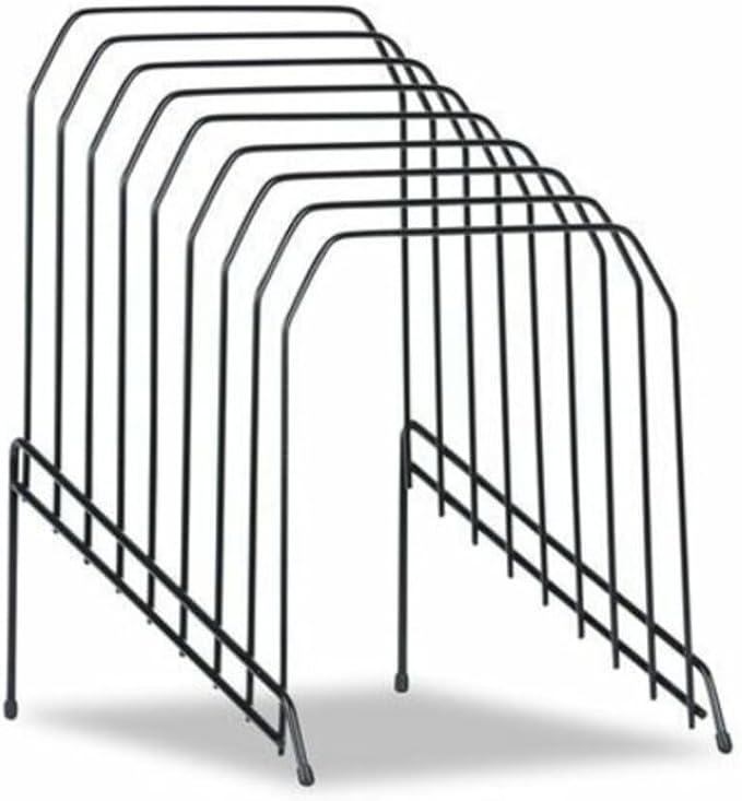 Universal UNV20070 8 in. x 10.5 in. x 12.5 in. 8 Sections Wire Tiered Letter to Legal File Sorter - Black