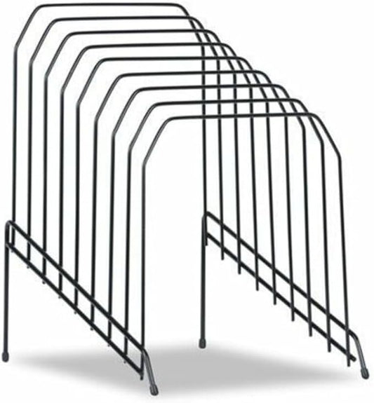 Universal UNV20070 8 in. x 10.5 in. x 12.5 in. 8 Sections Wire Tiered Letter to Legal File Sorter - Black