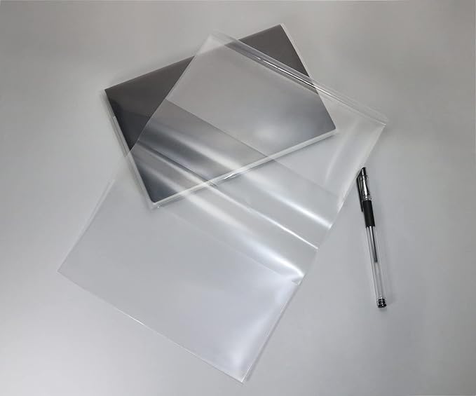ONLYKXY 10pcs Clear Exercise Book Covers for Home Office Books Waterproof Plastic Sleeves (A5)