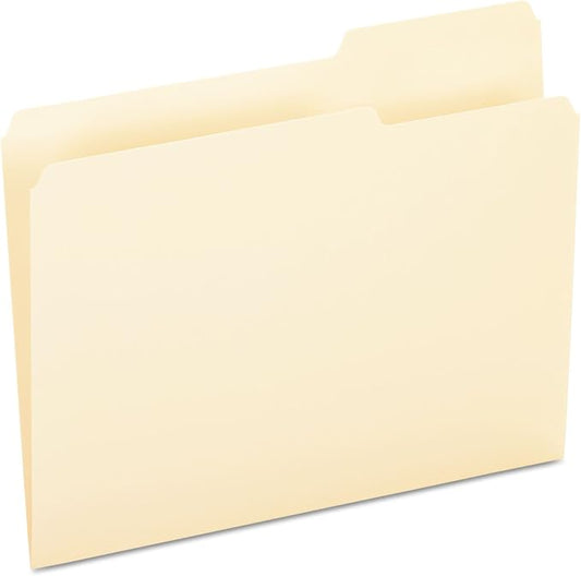 Pendaflex File Folders, Letter Size, Manila, 1/3 Cut, 100/BX (752 1/3-3)