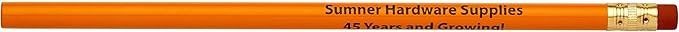 Pencil Guy Promotional Personalized Imprinted Orange Round Pencils 144 to a box. 19 color(s) to choose from!