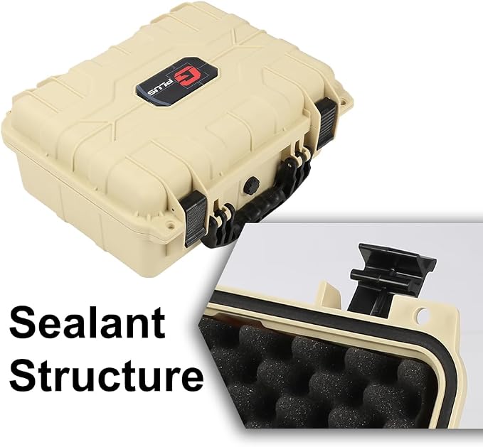 Storage Box for Collectible Cards, Tools, Screws, Craft Supplies DIY Adjustable Organizer Box with Removable Dividers & Protective Foam, Lightweight Stackable Storage Container Beige Large