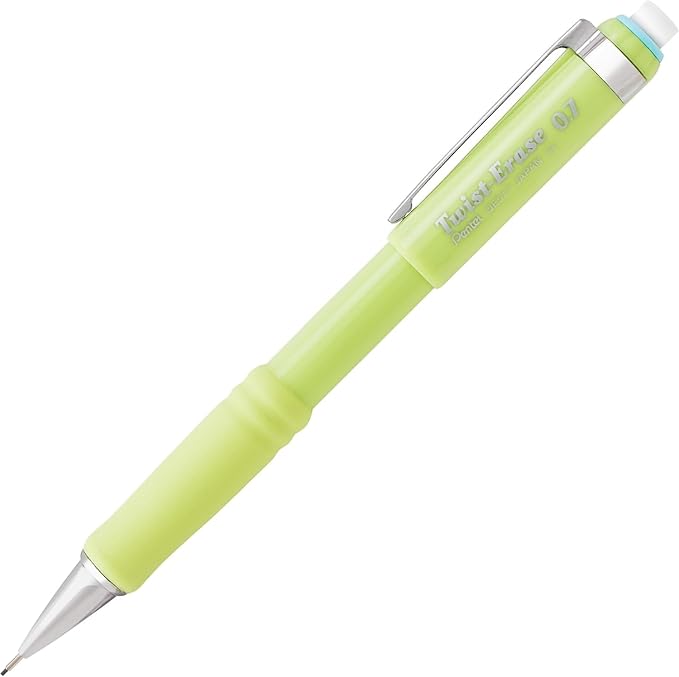 Pentel Twist Erase III Mechanical Pencils 0.7mm - Pre-Loaded Super Hi Polymer HB Lead, Assorted Barrel Colors, Pack of 3