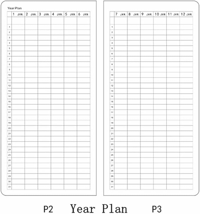 Undated Pocket Weekly Planner Schedule Organizer Agenda Year Month Week Plan A6 Notebooks (Light blue with clear cover)