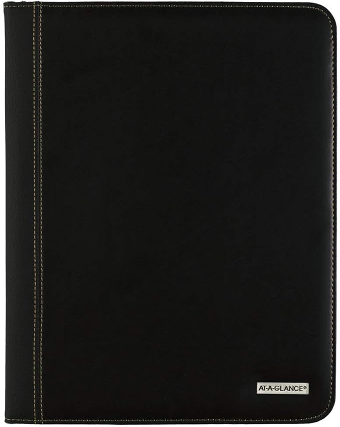 2021 Monthly Padfolio by AT-A-GLANCE, 9" x 11", Large, Executive, Black (702900521)