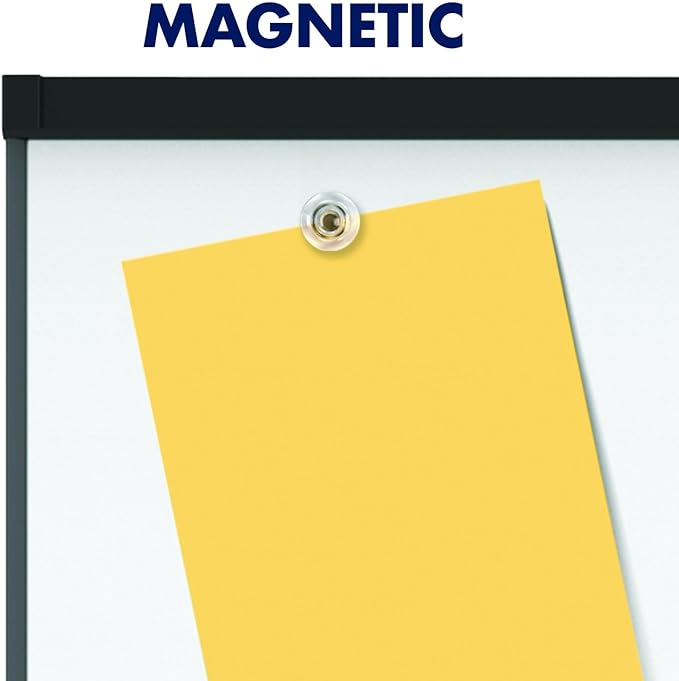 Quartet Easel, Magnetic Whiteboard, 4' x 3', Reversible, Mobile, Flipchart Holder, Prestige 2, Black Frame (ECM43P2)
