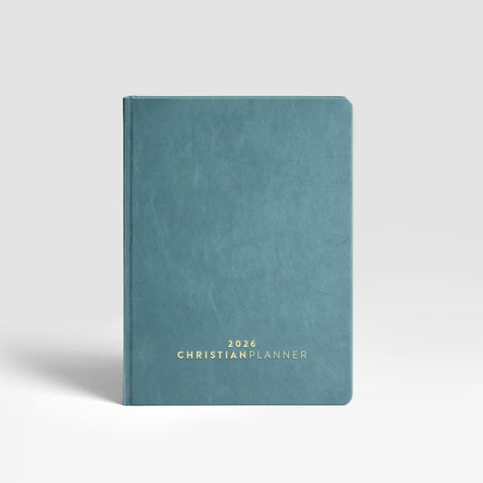 Christian Planner 2026 Daily Planner - Faith Based Monthly and Weekly Planner, Vision Board, and Habit Tracker - 2026 Calendar, Personal Organizer and Devotional Journal (Hardcover, Indigo)