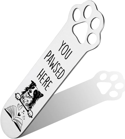 Collie Dog Gifts, Collie Dog Bookmark for Collie Dog Lover Book Lovers Bookworm Bookish Nerd, Collie Dog Gifts for Women, Bookmark Dog Lover, Book Club Gifts for Reader Dog Owner Lover-DX123