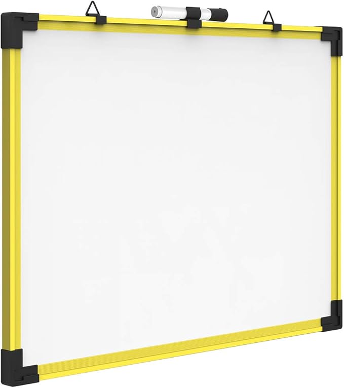 Quartet Dry Erase Whiteboard, Magnetic White Board, 6' x 4', Aluminum Frame, Industrial Yellow (724127)