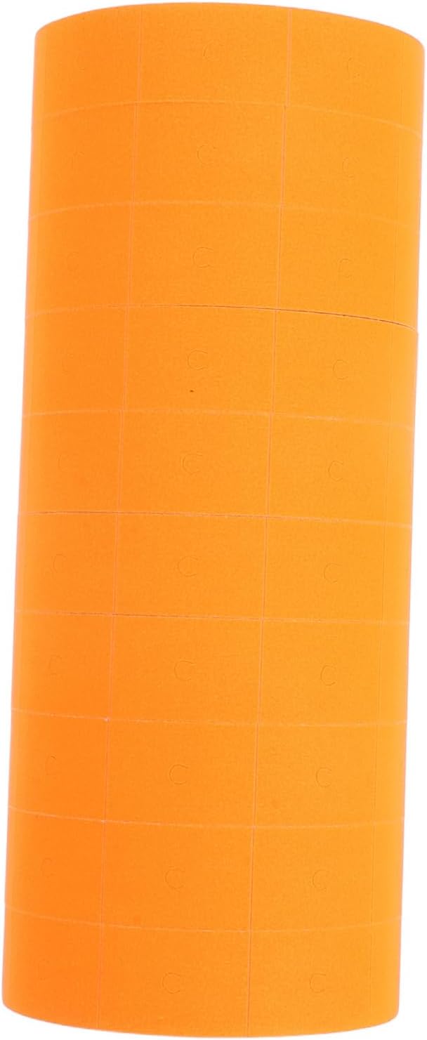 NUOBESTY 10rolls Price Label Paper for Price Marker Orange Stickers for Retail and Office Use for Supermarkets and Labels Per Roll