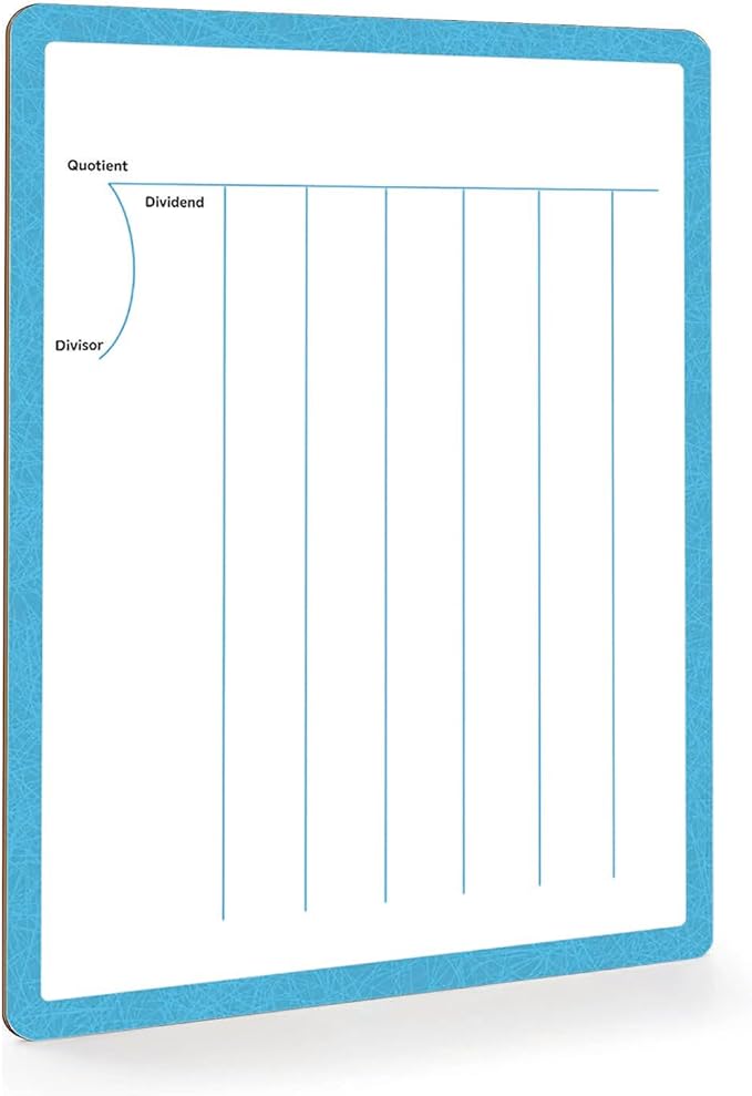 Dry Erase Division & Multiplication Chart White Board 9" x 12", Double Side Table Math Manipulatives Lapboard for Kids Students Classroom Home (Multiplication & Division)