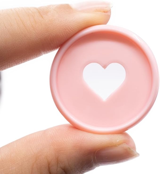 100pcs Planner Expander Discs 0.94Inch Book Binding Disc For Discbound Notebook Accessories Heart Binder Rings(Pink,0.94 inch/24 mm)