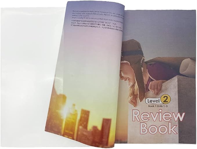 ONTYZZ 10 Pieces Transparent Book Covers Waterproof Plastic Book Sleeve Clear Slip On Book Cover at 21x30cm