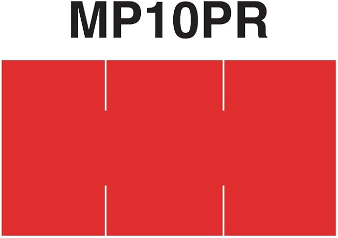 Pastel Red Labels to fit Monarch 1110 Pricing Guns. 16 Rolls with 1 Free Ink Roller.