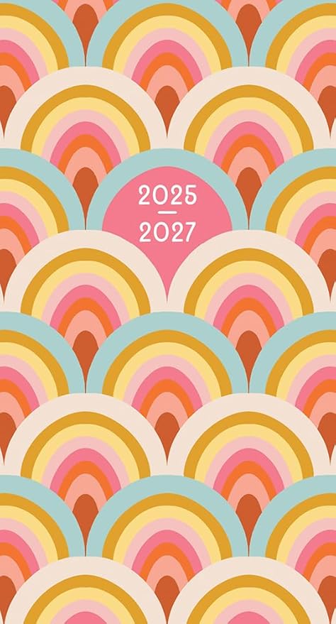 2026 Pocket Planner: 2-Year-Plus Monthly Pocket Calendar Planner (24-Month): January 2026 - December 2027, Purse Size 6.5" x 3.5", Endless Rainbows