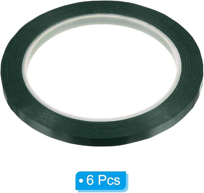 PATIKIL 1/4" Whiteboard Tape, 6 Pack Thin Dry Erase Tape for Graphic Chart Marking DIY Art, Green