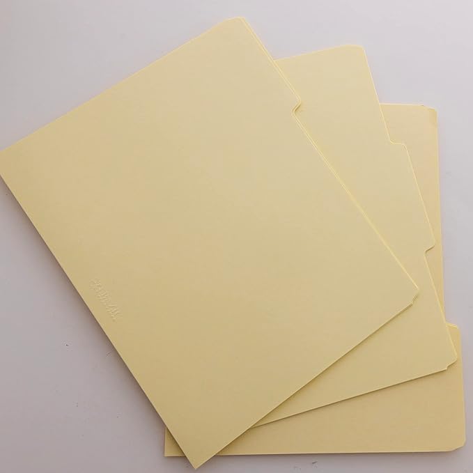 BAZIC Products Manila File Folders, 1/3-Cut Letter Size with Left, Right, and Center Tab Positions, Ideal for Organizing and Filing Documents, 12/Pack, 4-Pack