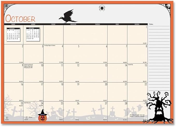 House of Doolittle 10 in. x 7 in. 12-Month (Jan to Dec) 2026 Seasonal Monthly Planner - Illustrated Seasons Artwork/Light Blue Cover