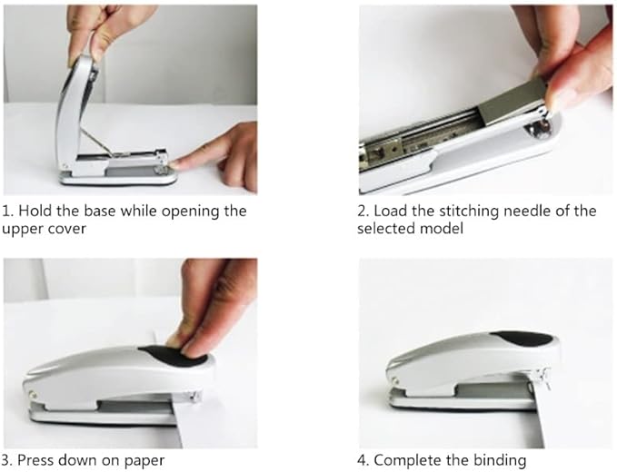 Metal Iron Heavy Duty Stapler Paper Book Binding Stapling Machine Labor Saving(D)