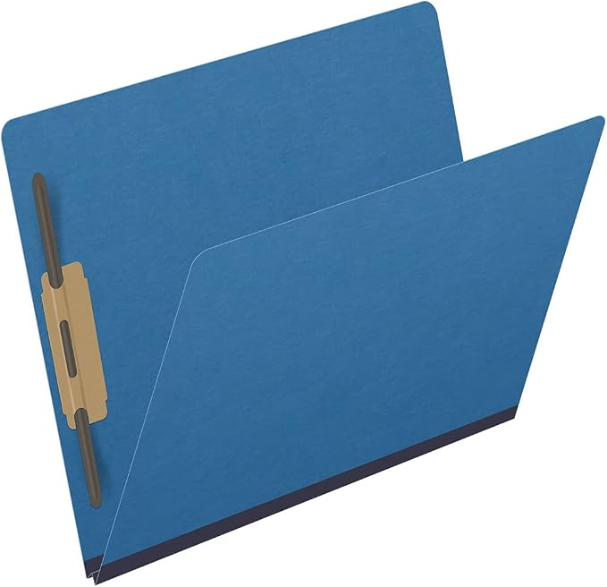 25 Pt. Pressboard Classification Folders, Full Cut End Tab, Letter Size, No Dividers, Royal Blue (Box of 25)