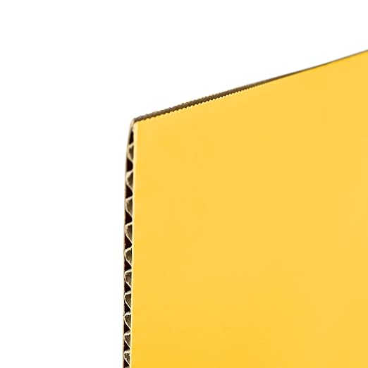 Flipside Products 36” x 48” Project Boards for Presentations, Science Fair, School Projects, Event Displays and Trifold Picture Board, Proudly Made in USA - Yellow - 10 Pack