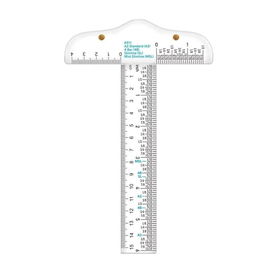 6 Inches Transparent Acrylic T-Square Ruler, T Square Ruler, Drafting Tools, T Ruler Transparent for Crafting and Drafting