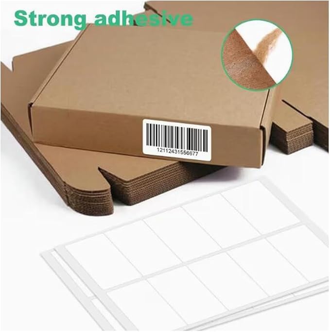 2” x 4" Label Stickers Shipping,1000 Mailing Labels, Printable White Sticker Label for Laser Inkjet Printer, Permanent Adhesive Mailing Address Labels for Packages Envelopes (100 Sheets)