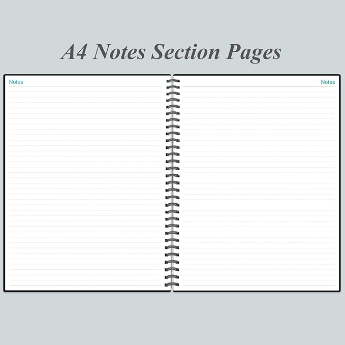 Undated Planner Pro - 8.5" x 11" Weekly & Monthly Planner to Achieve Goals & Increase Productivity, 12 Months Undated Agenda Daily Planner, Start Anytime, Black